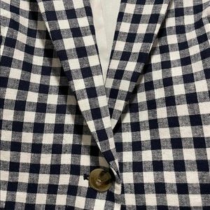 Navy Gingham blazer, like new